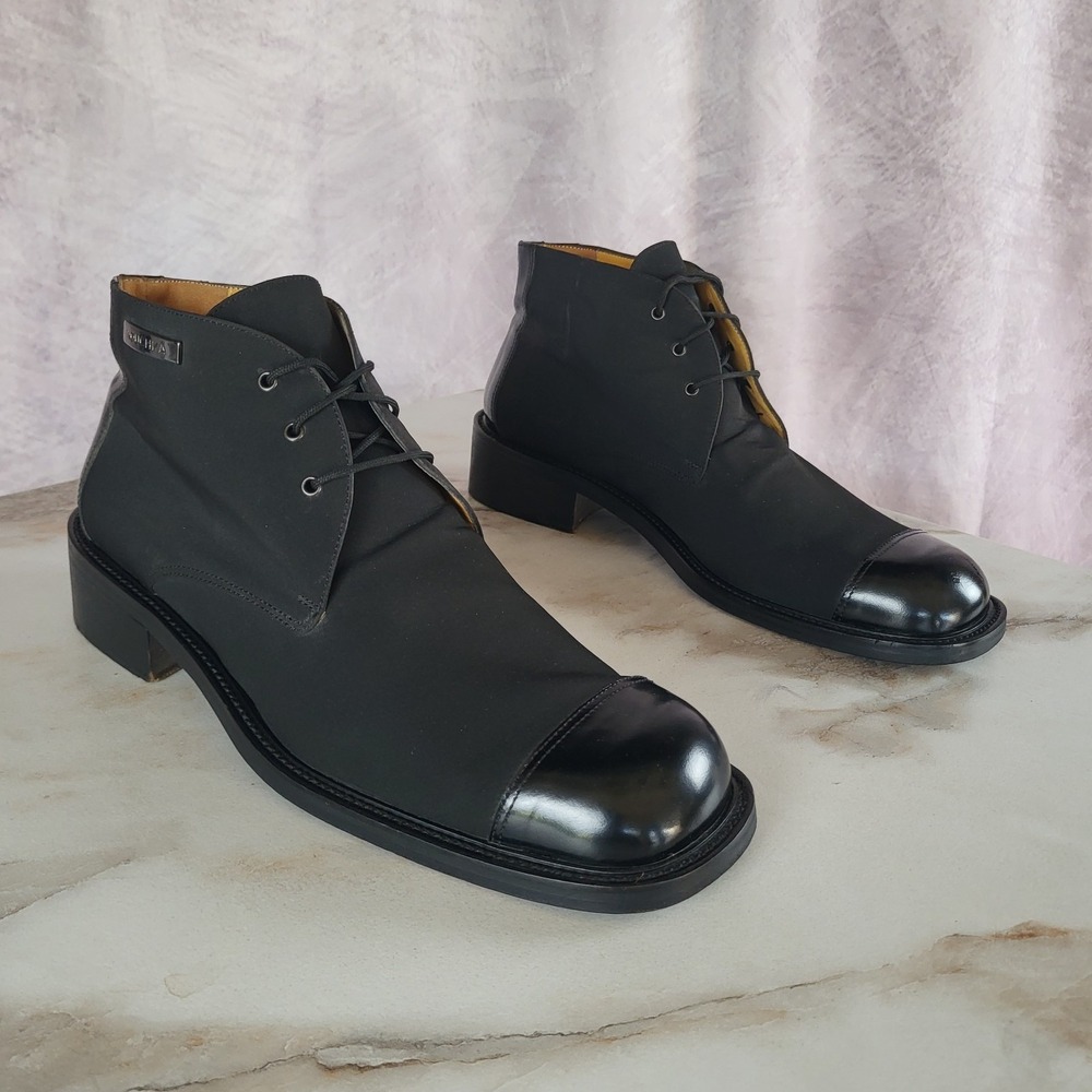 Nouchka Cap Toe Chukka Boots Black Men's Size 46/12